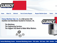 Tablet Screenshot of clancymachinetool.com